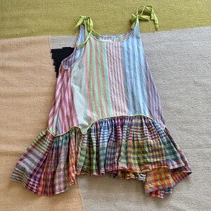 Rujuta Sheth Jade Tunic in Postcard Stripe x Check